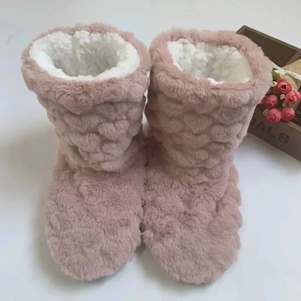 Vintersko for kvinner Vintersko Par Gulvsokker Voksen Sklisikker Fortykning Fløyel Innendørs Dans Høye Tøfler dyp rosa dyp rosa 41-42