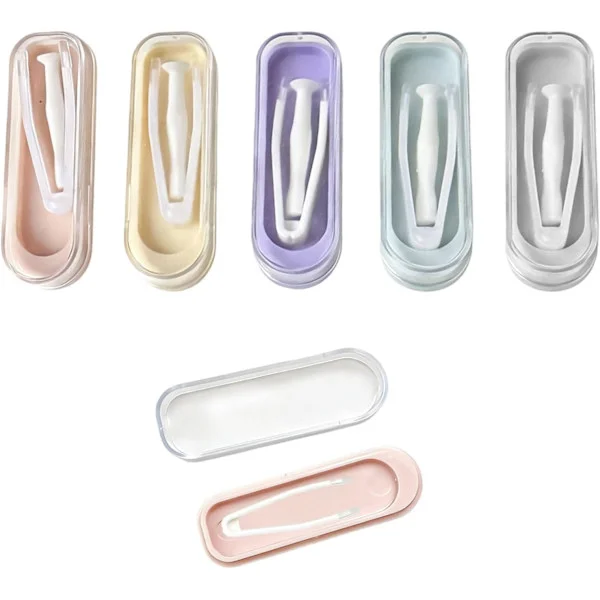 Five Contact Lens Tweezers, Suction Cup Applicators for Lenses and Suction Cups for Soft and Hard Lenses