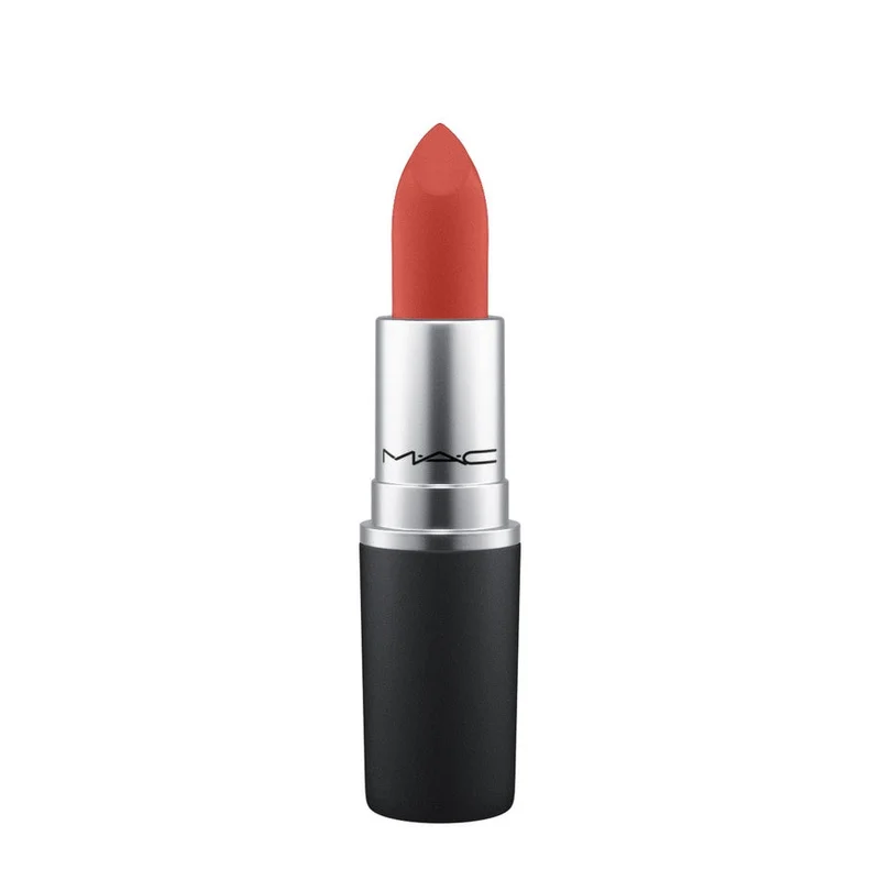 MAC Powder Kiss Lipstick Devoted To Chili - Rossetto mat