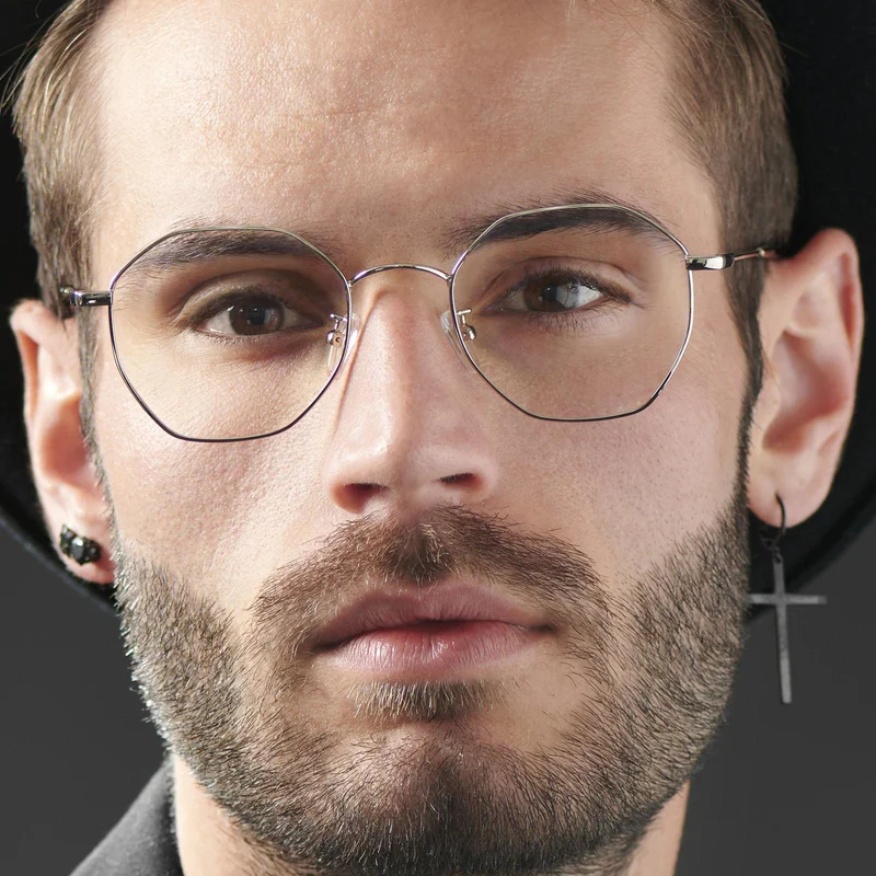 Executive Silver-Tone Glasses for Men