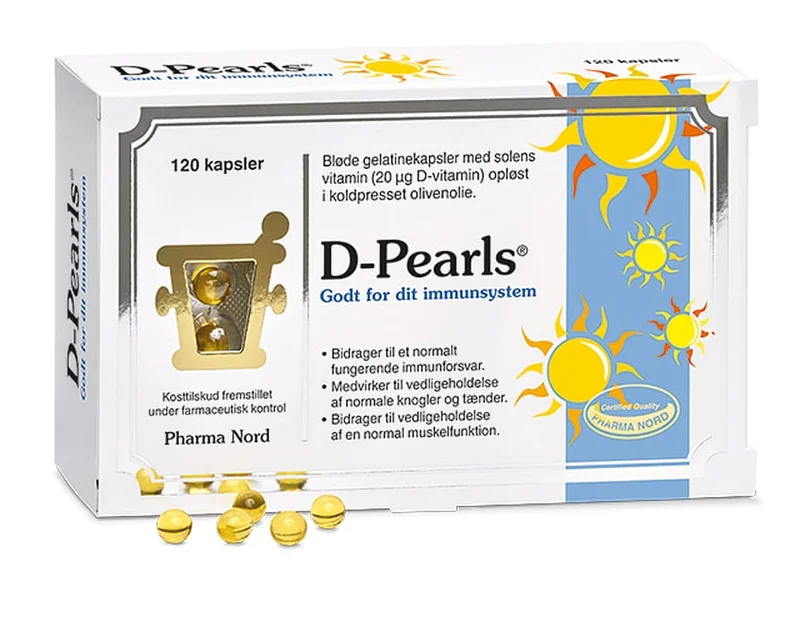 3 for 2 - Pharma Nord D-Pearls 20 mcg 120 kaps., Helse & Madvarer, Vitaminer, D-vitamin