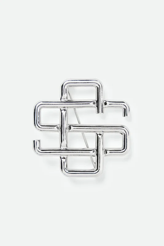 Soft Goat - Silver Brooch - One Size - Silver
