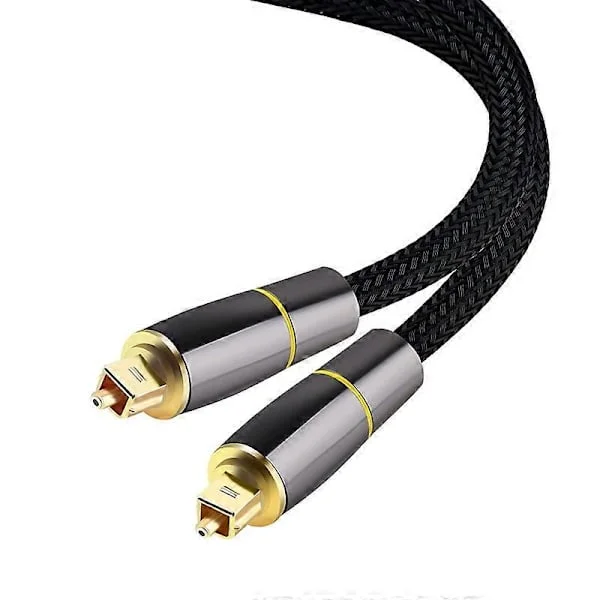 2m SPDIF 5.1 Ljudkanal Optisk Kabel 24K Guldpläterad Optisk Ljudkabel Digital Toslink Kabel