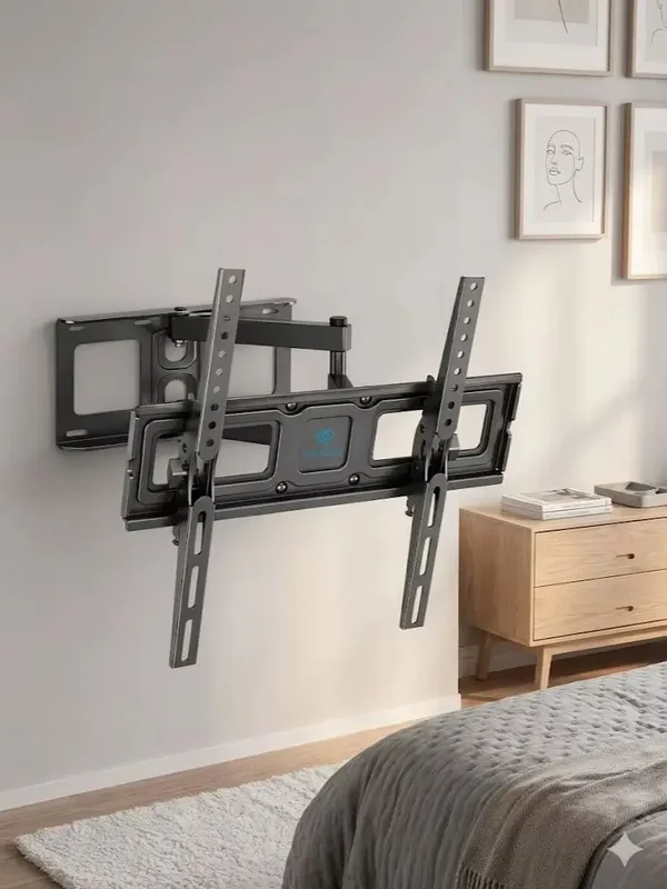 AliExpress - TV Wandhalterung, Schwenkbare Neigbare TV Halterung für 26-60 Zoll Flach & Curved Fernseher oder Monitor bis zu 40kg, Wandhalterung 