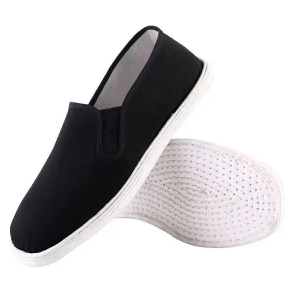 Herre Old Beijing Svarte Tøysko Flate Slip On Kjøre Loafers Fritidssko