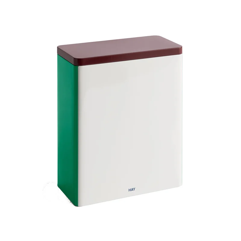 HAY Oppbevaringsboks XL, off-white/bourgogne' - 'Off-White / Burgundy / Green