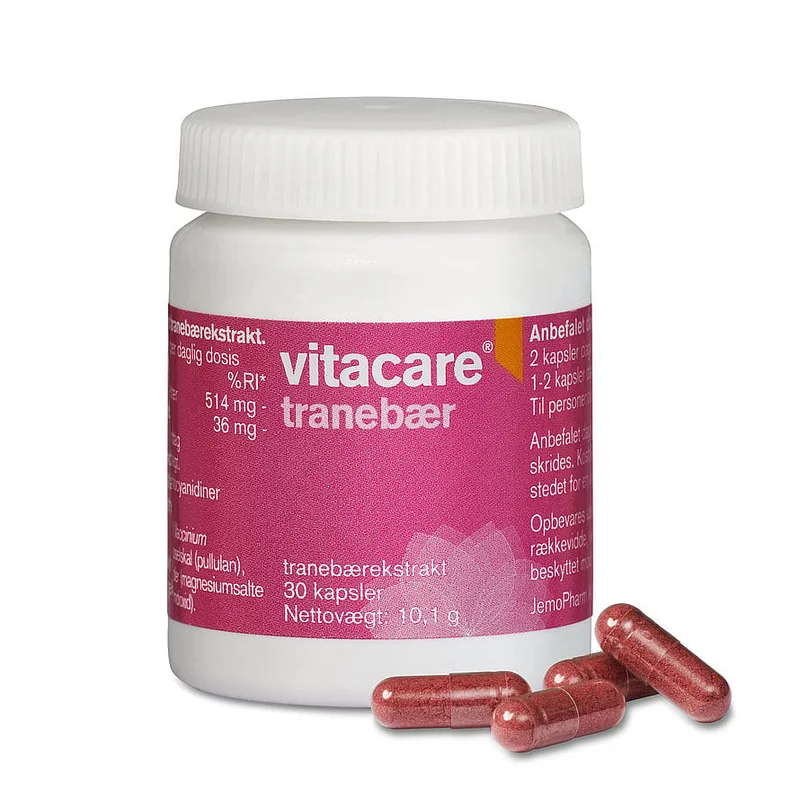 VitaCare Tranebær 30 kaps., Helse & Madvarer, Ingredienser, Tranebær