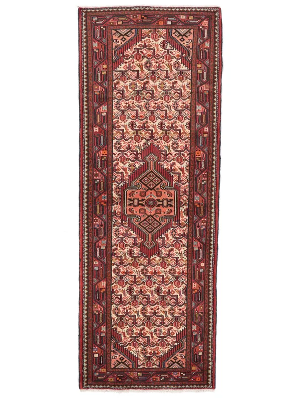 Asadabad Teppich Orientalischer Läufer Dunkelrot/Schwarz (Wolle, )