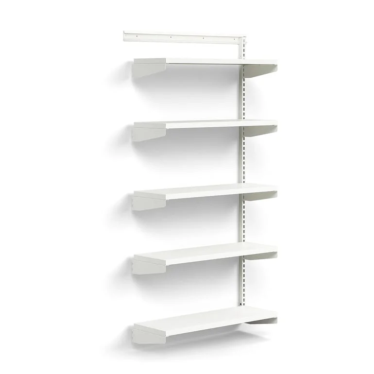 Wall shelving RELY, add-on, sheet metal shelves, 1800x900x300 mm, white