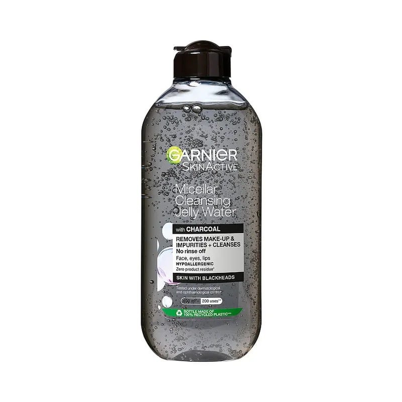 Garnier SkinActive Micellar Cleansing Jelly Water with Charcoal 400 ml, Hudpleje, Renseprodukter, Micellar Water