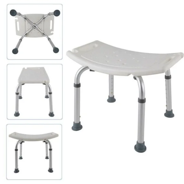 【14 år】UISEBRT Dusjkrakk Baderomskrakk Justerbar høyde 38-53cm 136kg - Dusjstolsete for seniorer, barn