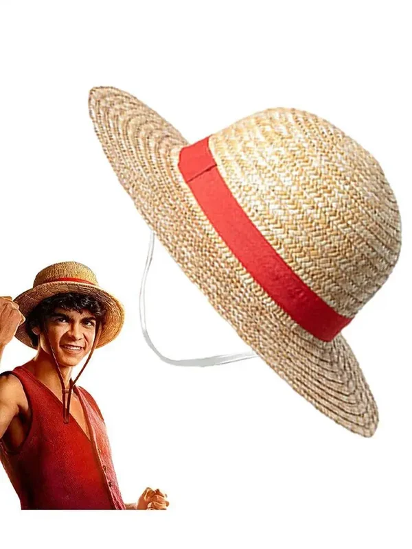 AliExpress - Chapeau de paille Anime 31cm/35CM, accessoires de Cosplay de fête, chapeau de Protection solaire Parent-enfant, chapeau de plage en 