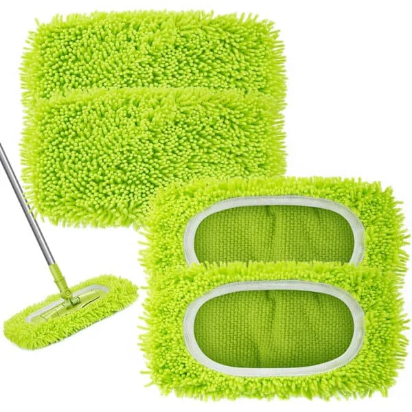 Reusable Microfiber Dry Mopping Wet Mopping Cloths Compatible with Swiffer Sweeper Mop Replacement Mops for Wood Floor Cleaning -FF-