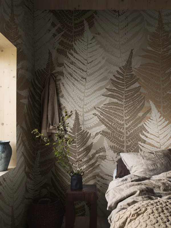Boråstapeter Fern Forest Grand Brun Tapet