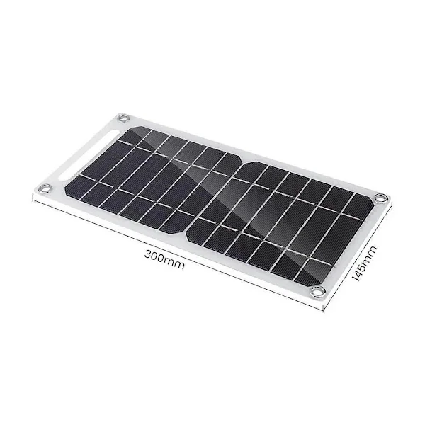 6W Solpanel USB Solcell Utomhus Vandring Batteriladdare System Solpanel Kit för Mobiltelefon Powerbank Klocka