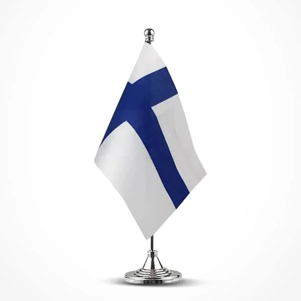 Finland Flag Finska Flaggor, Liten Mini Finsk Skrivbordsflagga, Används för Bord Kontor Klassrum Hem Patriotiska Evenemang Dekorationer Finland