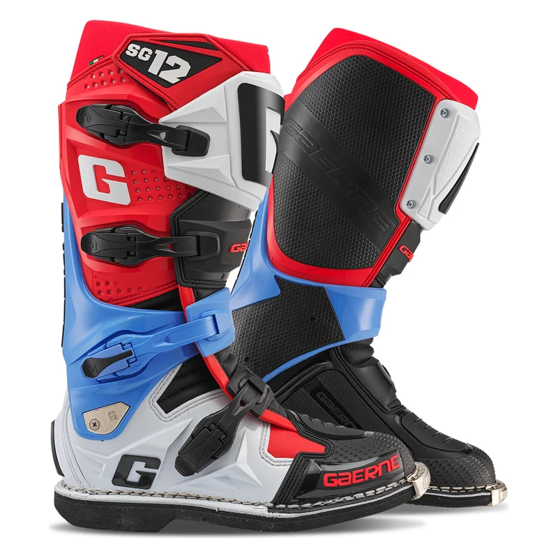 Stivali Cross Gaerne SG12 Nero/Bianco/Rosso/Blu 44