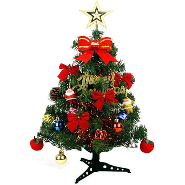 30 cm Mini Juletre: Lite Kunstig Juletre med LED-belysning for Hjem, Kjøkken, Fest [Energiklasse A++]{HW}