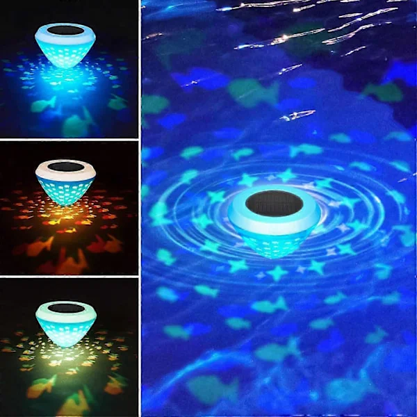Poolbelysning, Solcellsdriven Flytande Poolbelysning LED med Färgskiftande Solcellslampa för Vattenfunktion Vattentät Flytande Lampa för Simning