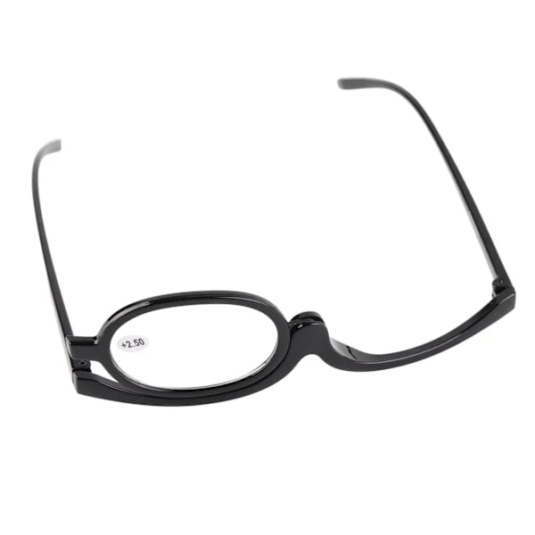 Förstoringssminkglasögon för kvinnor, snygga hopfällbara kosmetiska läsglasögon med fodral +2,50