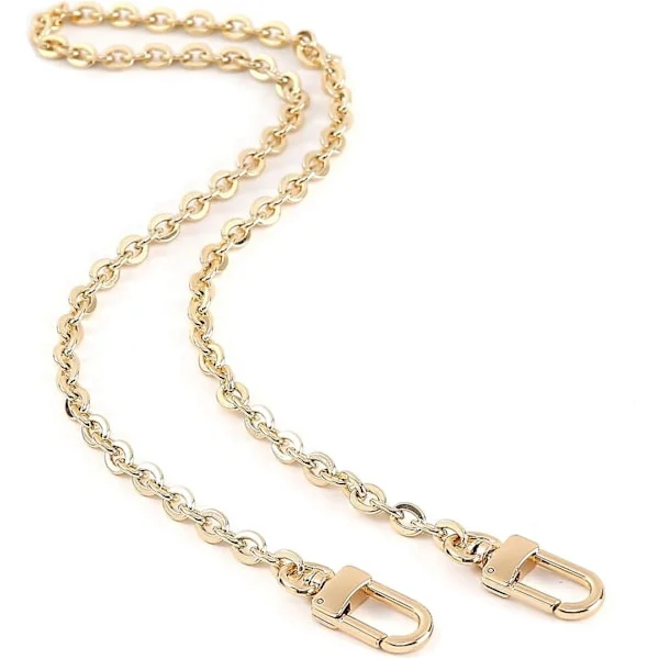 Mini Copper Bag Chain Shoulder Bag Crossbody Strap Bag Accessory Charm Decoration (Gold, 60cm)
