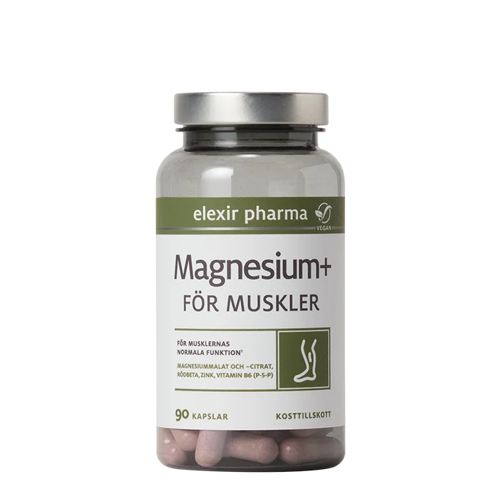 Elexir Pharma Magnesium+ for muskler 90 kapsler