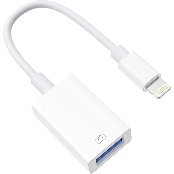 USB-adapter til iPhone USB til OTG Lightning til USB-kabeladapter til Apple iPad Rejseadapter til kamera USB-disk Tastatur Mus USB-flashdrev