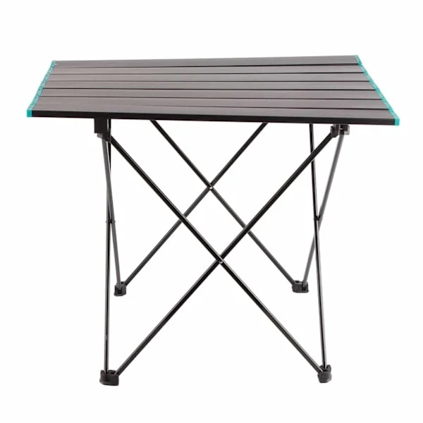 Ulkoilucamping kokoontaitettava alumiiniseospöytä Kannettava Ultralight Egg Roll -pöytä Piknik BBQ-pöytä sinisellä reunalla M 40,5x56x46,5cm/