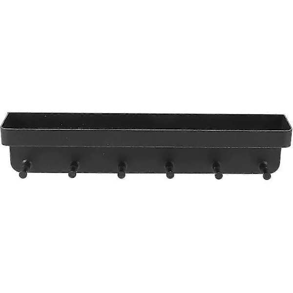 Medal and Trophy Shelves with Hooks, Wall Mounted Plastic Ribbon Medal Racks, Display Shelves for Gymnastics and Football Trophies. Black