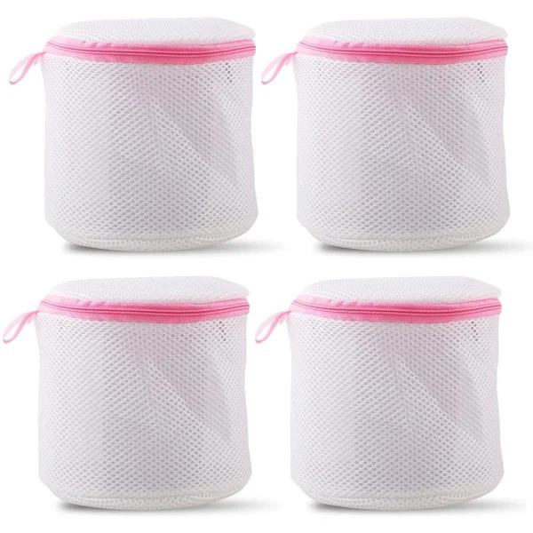 4-delad bh-tvättpåse 16x14 cm bh-tvättmaskinspåse Tvätt med dragkedja Tvättpåse Tvättnät Tvättnät Återanvändbar för intima underkläder och