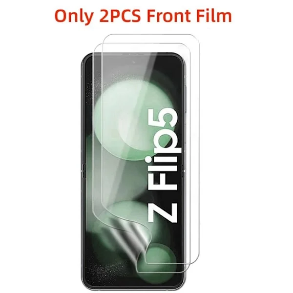 4-i-1 Hydrogel Film kompatibel med Samsung Galaxy Z Flip 5 Skärmskydd fram och bak Glas kompatibel med Galaxy Z Flip 6 ZFlip7 Flip7 Film Inte Glas