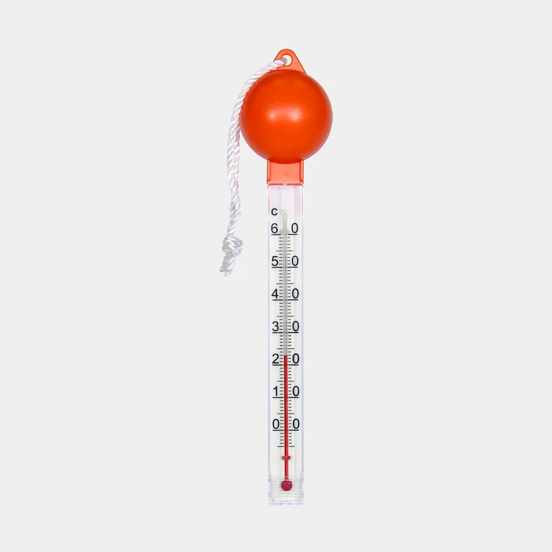 Badetermometer i plast, vandtermometer med flydende orange bold, -5 °C til +60 °C