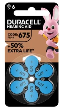 Duracell Easy Tab 675 Blu Batteria per Apparecchio Acustico 6