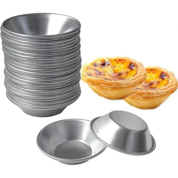 24 pcs Egg Tart Molds Small Pie Molds Dessert Molds Pans Trays Puto Cups Baking Utensils Muffin Cupcakes Cake Molds Baking Tools
