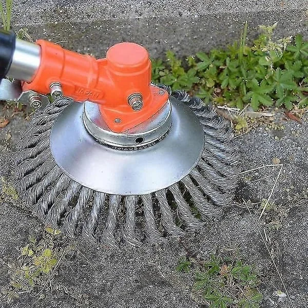 Hage Ugressbørste Gressklipper Gressklipper Trimmer Børste Kutter Verktøy 150mm Ståltråd Hjul Hage Gress Trimmer Hode Ugressbørste
