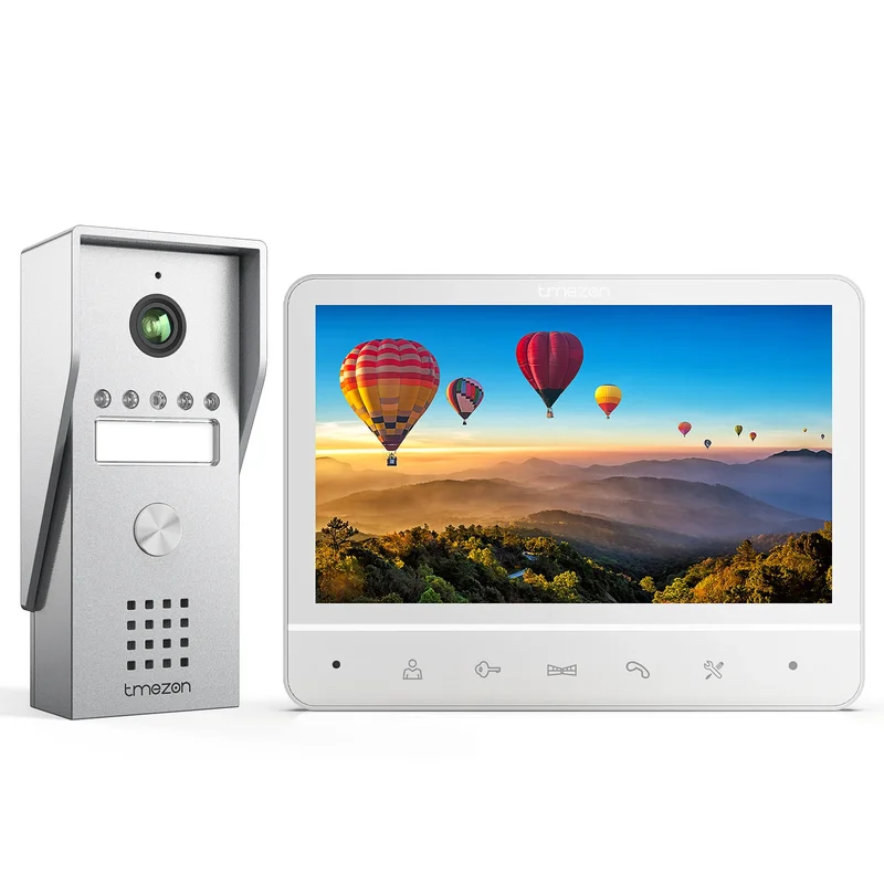 AliExpress - TMEZON Interphone vidéo 4 fils, interphone avec sonnette, interphone avec caméra, écran couleur 7 pouces, 120 ° Caméra à vision large 