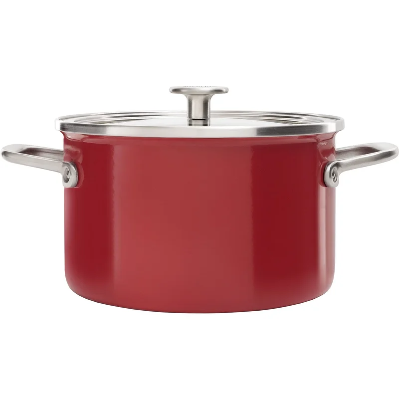 Kitchenaid Collection Gryta m/lock 20 cm, röd | Matlagning > Kokkärl & Stekpannor > Grytor | Bagaren och Kocken