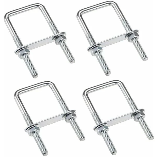 stycken U-bultar M6 U-bult 80 x 50 mm, U-bult i rostfritt stål med mutterbrickor, klämbultar för fixering av rör, för rördiametrar under 50 m