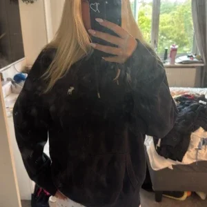 Mörkblå fleecehoodie Abercrombie