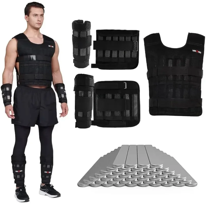 AliExpress - 20 kg verstellbarer Gewichtstrainingsanzug, leere Tasche, Fitness-Laufweste, Hand- und Fußkrafttraining, körperliche Trainingskleidung