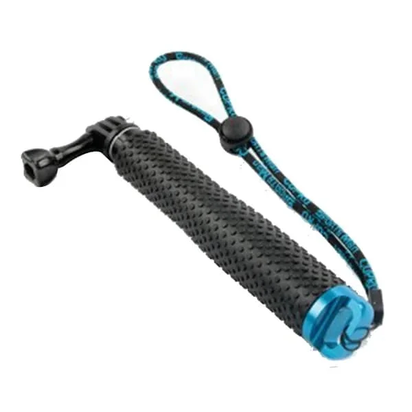 48 cm vanntett håndholdt undervanns sport selfie-pinne uttrekkbar for Go Pro Hero 9 8 7 6 5 4 3 Action, svart + blå