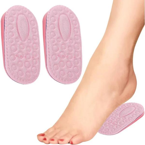 Höjdökande Inläggssulor, Hällyft 2 Par Hälkuddar, EVA Osynliga Inre Höjdökande Massage Hälkuddar för Män och Kvinnor (1,5 cm)