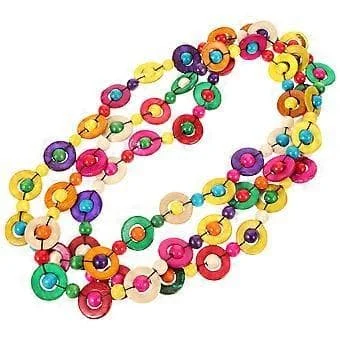 Retro Bohemia Halsband Runda Pärlor Handgjort Vävt Hänge Smycken Kokosnötskal Halsband Present Klä Upp Smycken för Kvinnor Flickor Dam