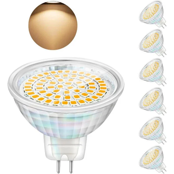GU5.3 5W 12V MR16 LED Spot Pærer Erstatter Halogen Spotlight 460 Lumen Varm Hvid 3000K Ikke Dæmpbar 6-pak-XS8-