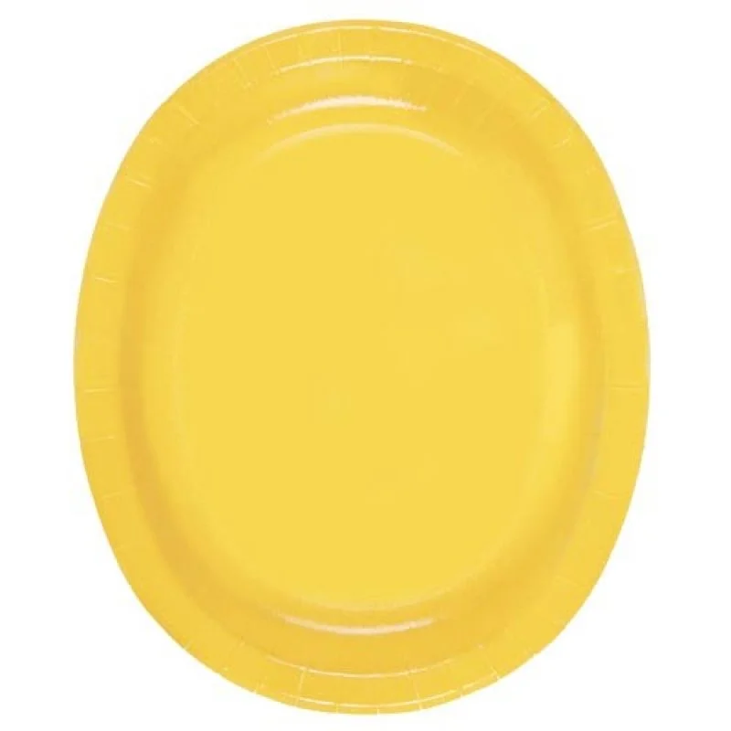 Ovala fat gula 8-pack - Dukning & Dekoration - Student Dekoration - Kalaslagret.se