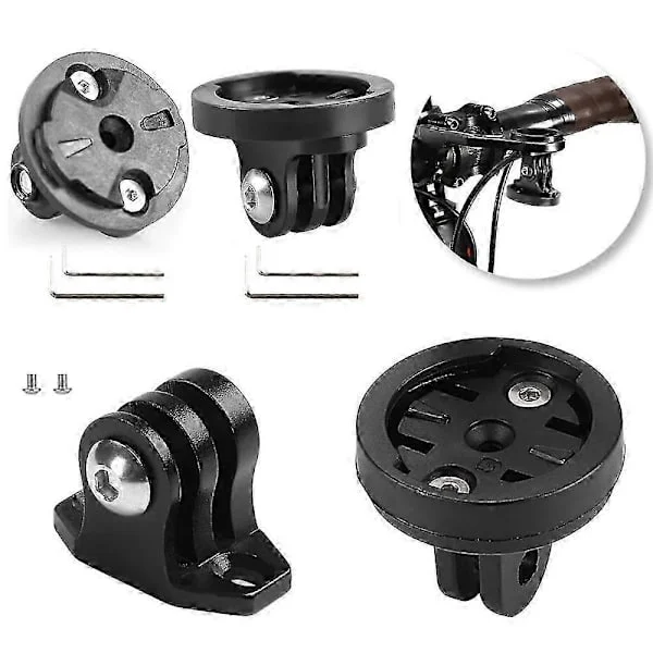 Cykelcomputerholder Base Cykel Kameraholder Beslag Adapter Aluminium Legering Cykel Kamera Lysholder til Garmin Gopro