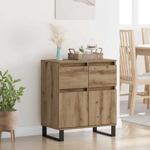 Sideboard Artisan Ek 60 x 35 x 70 cm Konstruerat trä och järn