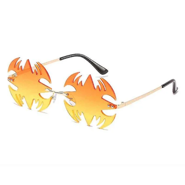 Metal Solbriller Rammeløse Nuancer Solbriller Vintage Solbriller Trendy Solbriller Mode Solbriller Til Kvinder (orange)xq-sg418