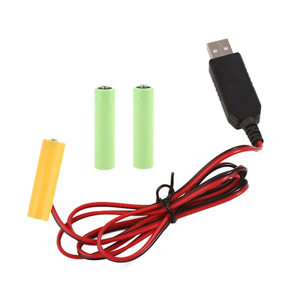 1 Set USB 5V till 4.5V AA Dummy Batteri Strömkabel Ersätter 3x 1.5V LR6 AA