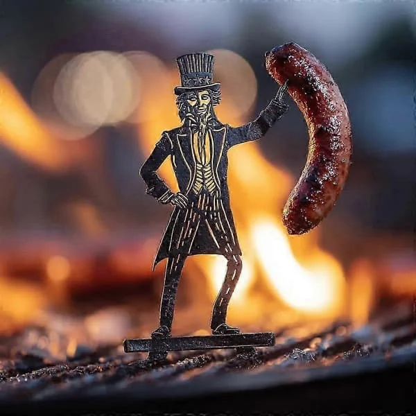 Sjov Monster Grill Hotdog Rister, Grillgave i rustfrit stål, Sjov Pølsegrill Kødgrill Tilbehør, Udendørs Grill Madlavnings Campingværktøj